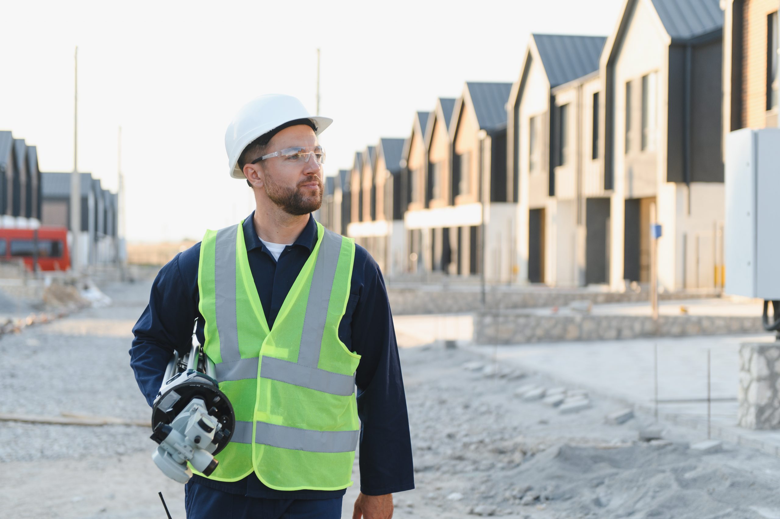 Snagging Survey for New Builds Why Your New Home May Not Be Perfect - Man outside new builds